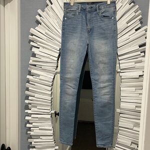 Abercrombie & Fitch High Rise Light Blue Skinny Jeans